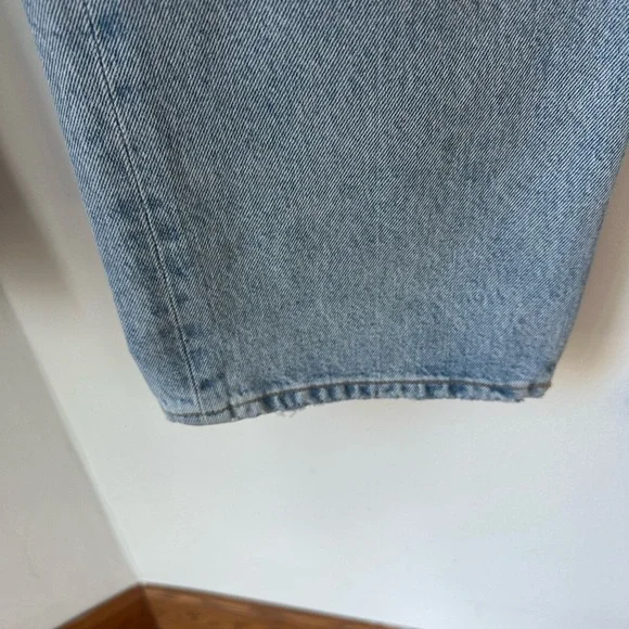 Agolde Mía Blue mid Rise Straight Leg Jeans Classic Style Organic Denim size 31 - Picture 6 of 7